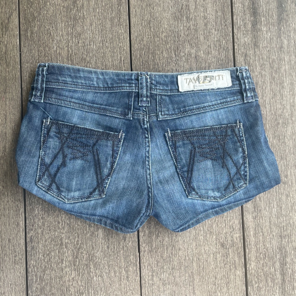 Taverniti So Moss Jean Shorts, Snap Side